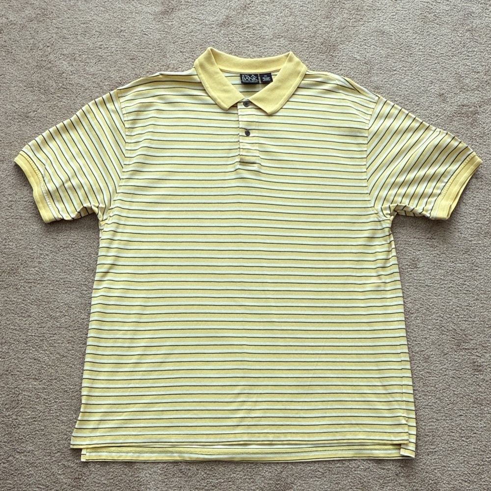Jos. A. Bank Lemon and White/Blue Polo Shirt Traveler’s Collection